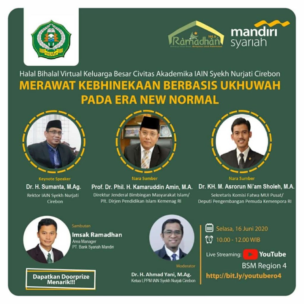 HALAL BI HALAL VIRTUAL KELUARGA BESAR CIVITAS AKADEMIKA IAIN SYEKH NURJATI CIREBON