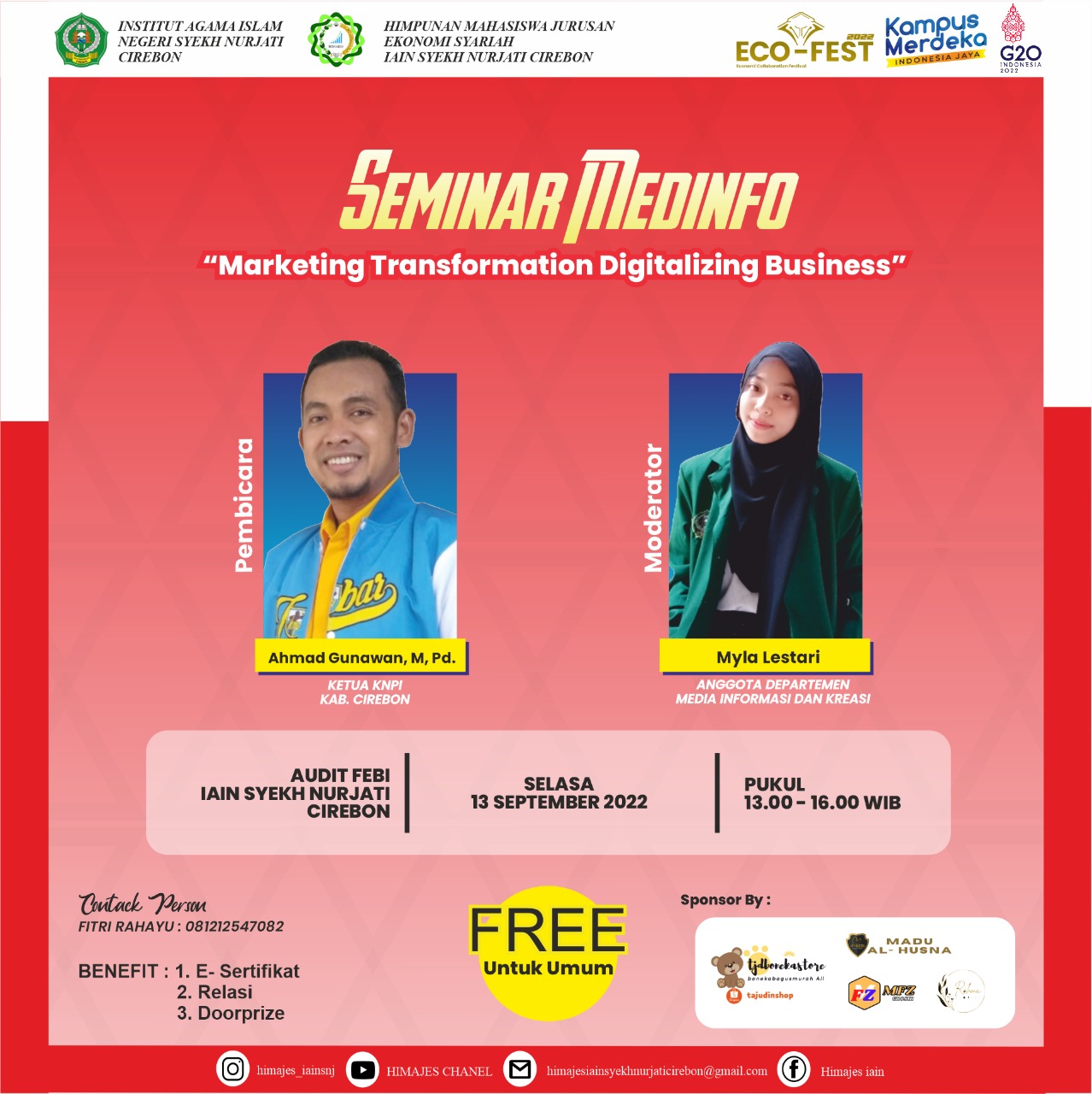 HIMAJES AKAN MELAKSANAKAN KEGIATAN SEMINAR ''MARKETING TRANSFORMATION DIGITALIZING "