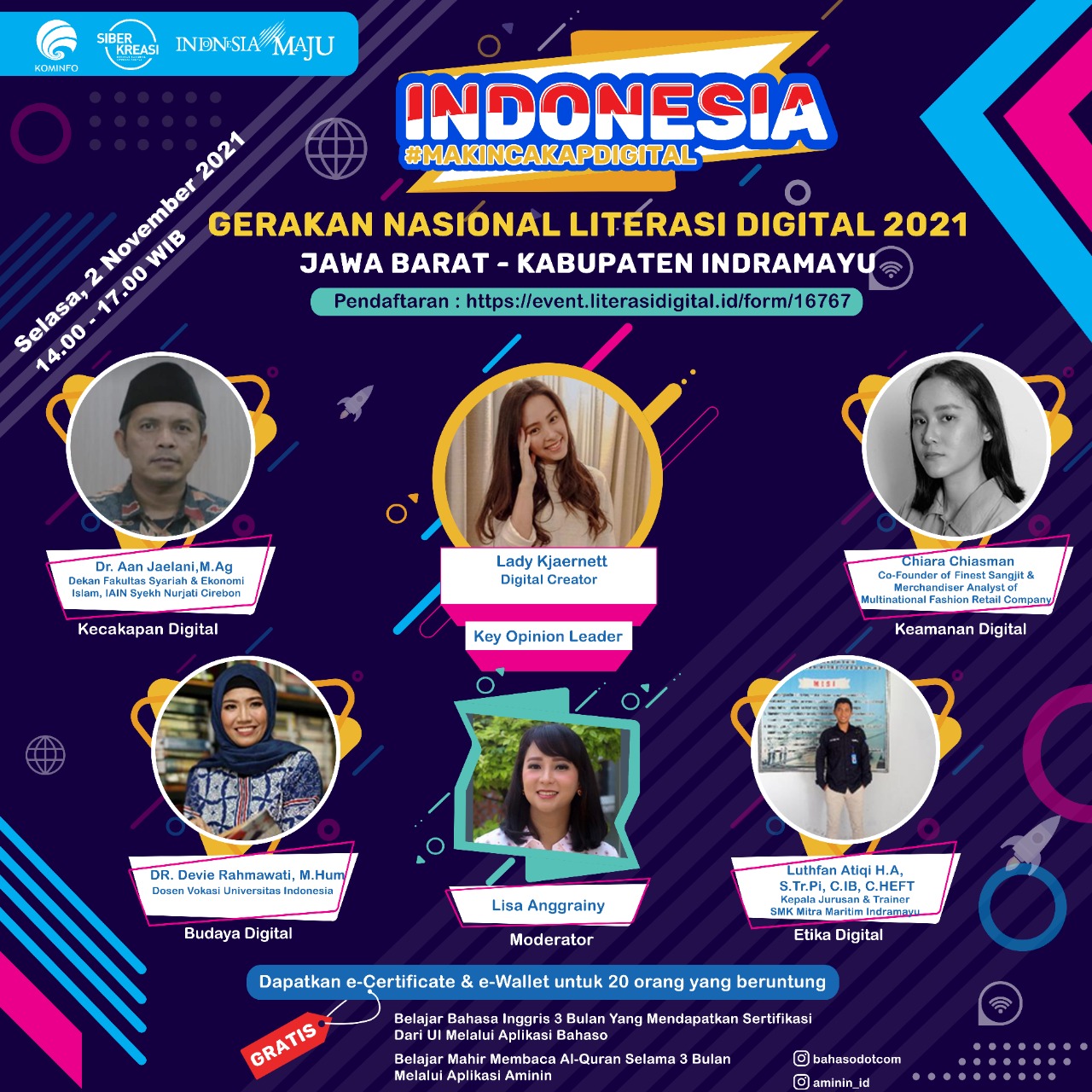 WEBINAR GERAKAN NASIONAL LITERASI DIGITAL 2021 INDRAMAYU JAWA BARAT