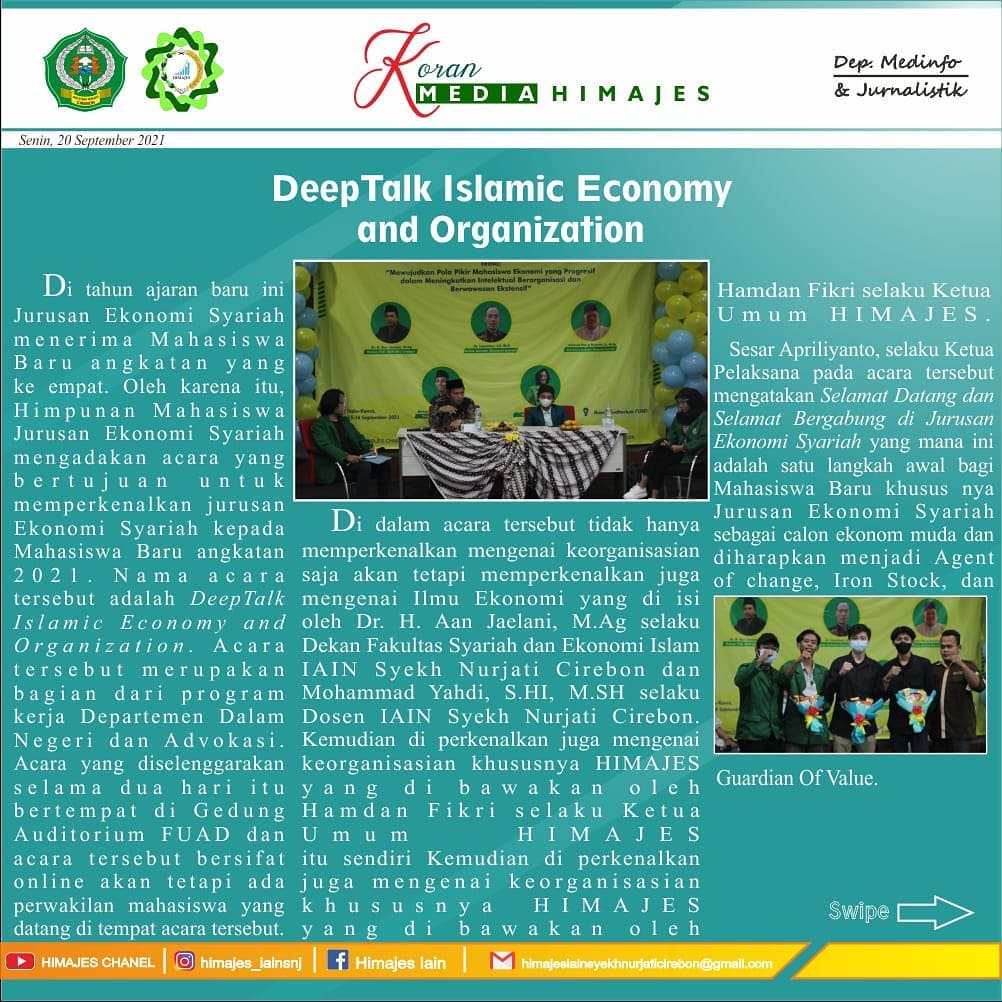 SEMINAR HIMAJES DEEP TALK ISLAMIC ECONOMY AND ORGANIZATION