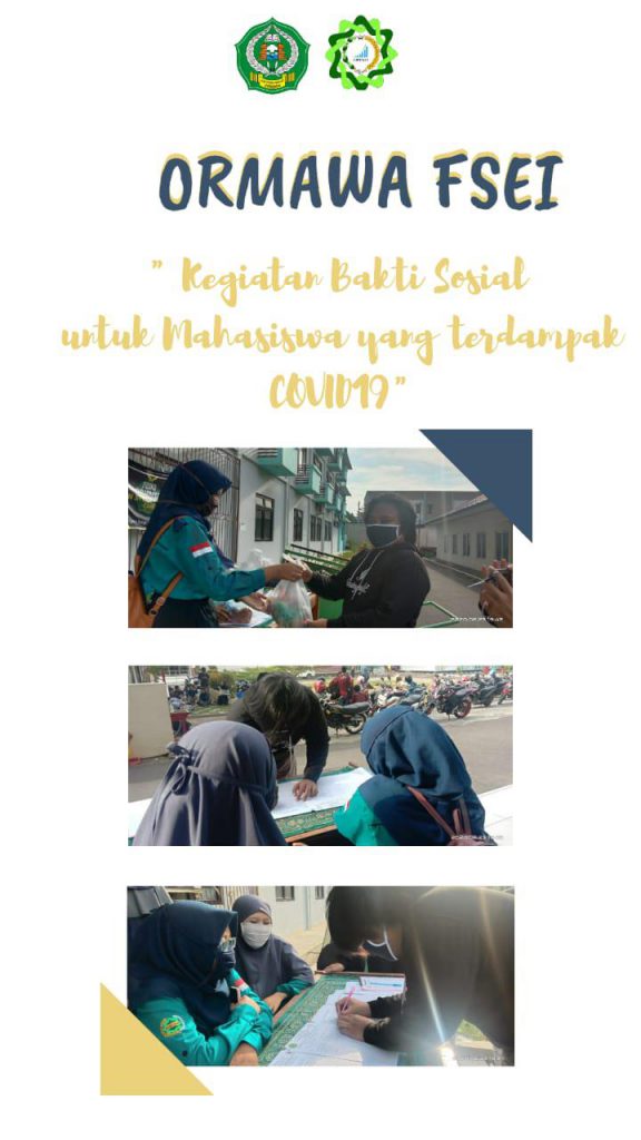 BAKTI SOSIAL HIMAJES ( Himpunan Mahasiswa Jurusan ekonomi syariah ) UNTUK MAHASISWA YANG TERDAMPAK VIRUS COVID-19