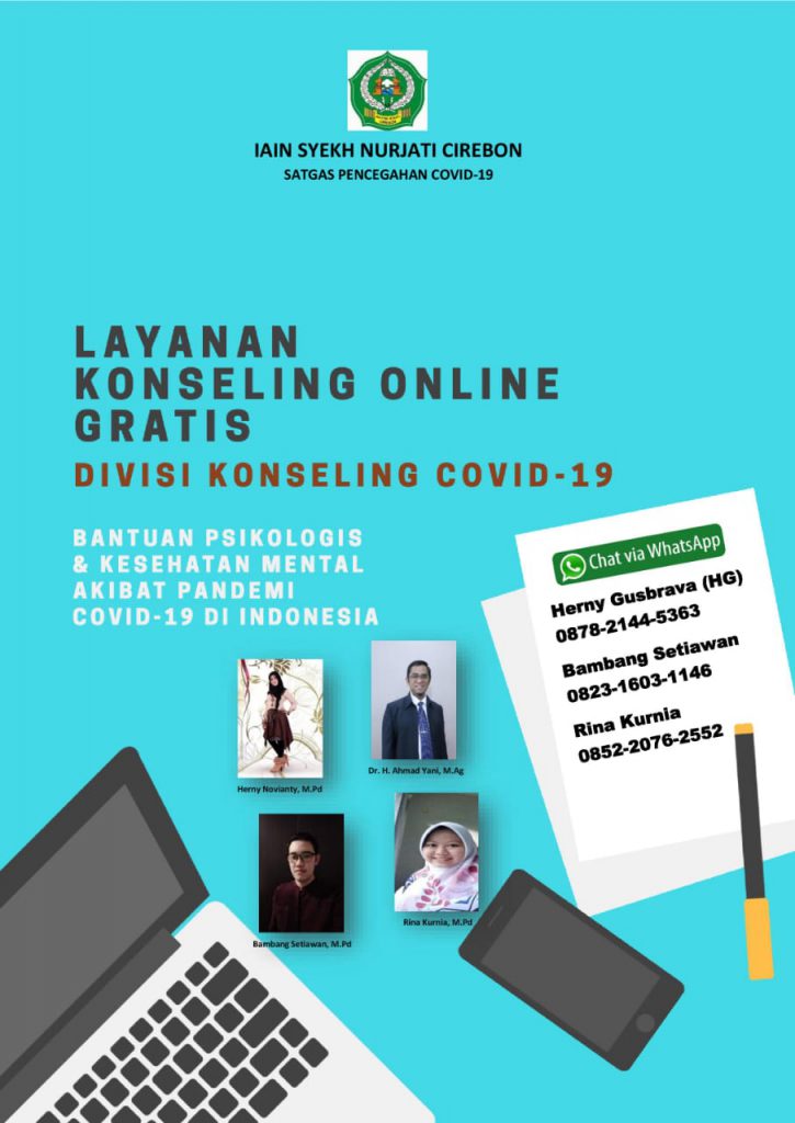 SATGAS PENCEGAHAN COVID-19 IAIN SYEKH NURJATI CIREBON MELAKSANAKAN LAYANAN KONSELING ONLINE