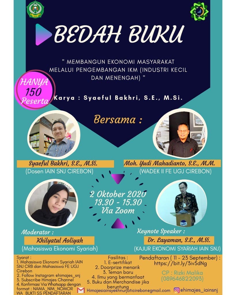 BEDAH BUKU HIMAJES "MEMBANGUN EKONOMI MASYARAKAT MELALUI PENGEMBANGAN IKM (INDUSTRI KECIL DAN MENENGAH)