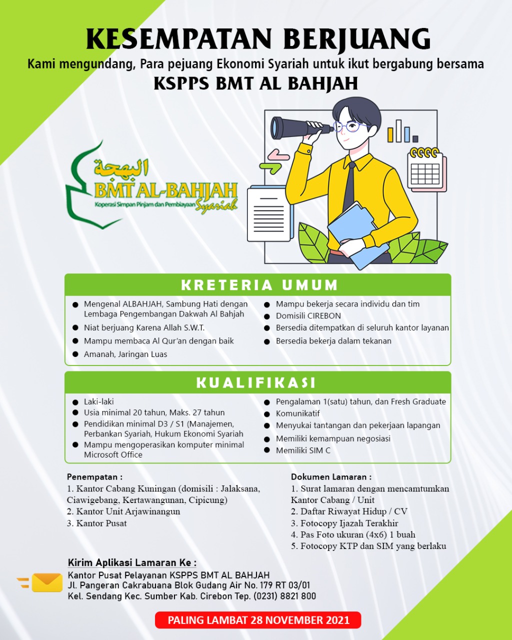 LOWONGAN PEKERJAAN BMT AL BAHJAH