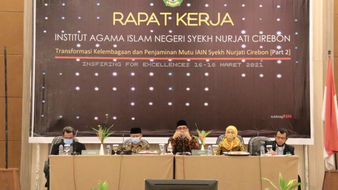 RAPAT KERJA PIMPINAN IAIN SYEKH NURJATI CIREBON "TRANSFORMASI KELEMBAGAAN DAN PENJAMINAN MUTU IAIN SYEKH NURJATI CIREBON"